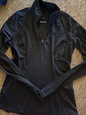lululemon athletica Black Quarter-Zip Long-Sleeve Pullover